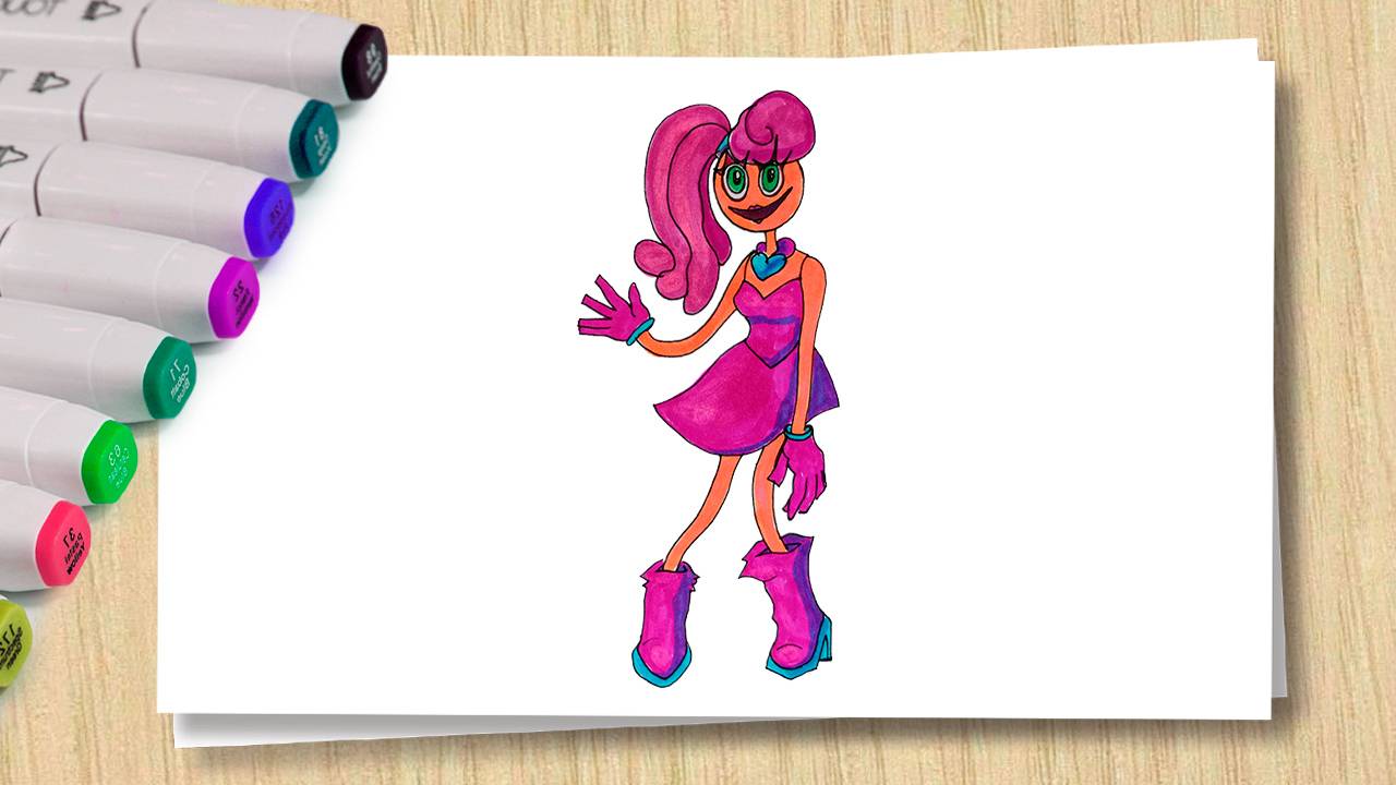 Рисуем Мамочку из Поппи Плейтайм _ How to Draw MOMMY LONG LEGS смотреть онлайн