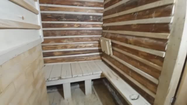 Теплый предбанник, комната отдыха. Финальный этап работ. смотреть онлайн