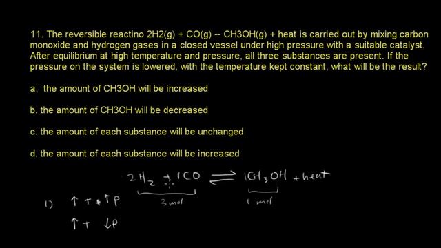 ACS Exam General Chemistry Equilibrium #11 - The reversible reaction 2H2(g) + CO(g) -- CH3OH(g) смотреть онлайн