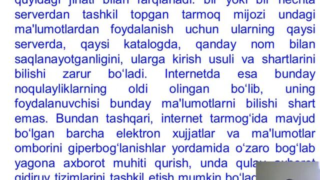 Mavzu:Tarmoq Texnologiyasi Va Internet Xizmatlar.