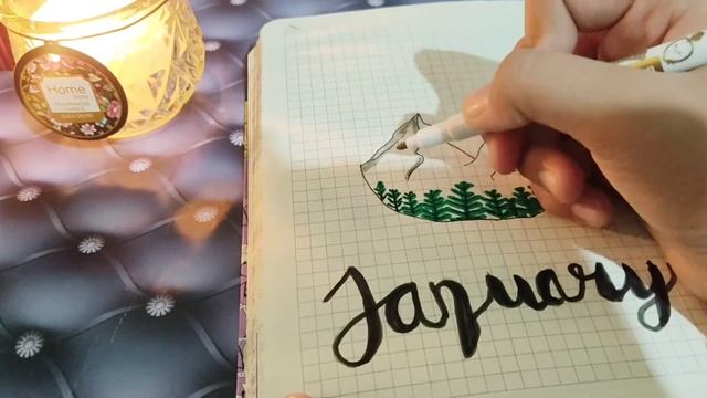 Оформление ежедневника||ЯНВАРЬ||Bullet journal📜 смотреть онлайн