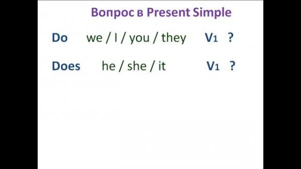 Учимся дома. Урок 9. Present Simple (вопрос)