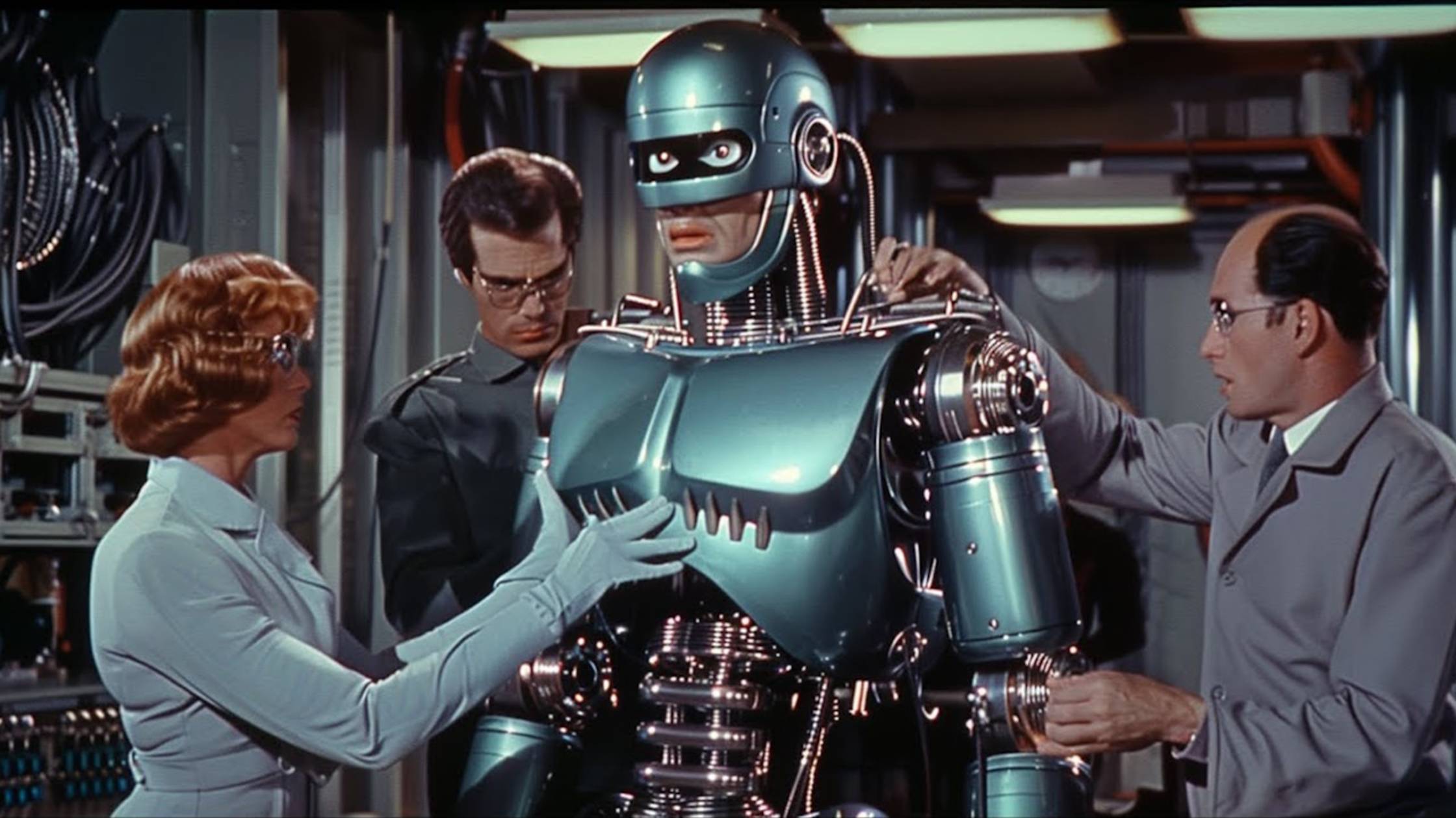 Нейросеть сгенерировала Робокопа в стиле 50-х годов смотреть онлайн