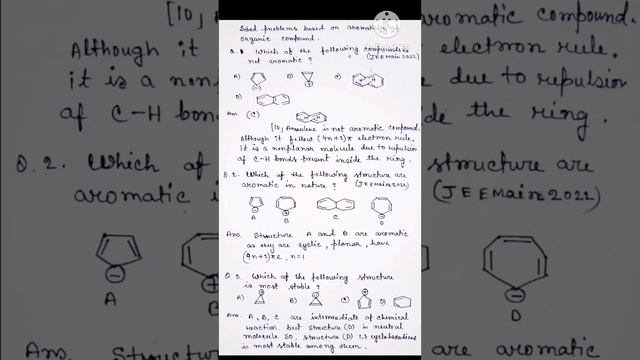 organic chemistry # Aromaticity #Neet#jee#Class 12th#class 11th exam preparation #solved problems смотреть онлайн