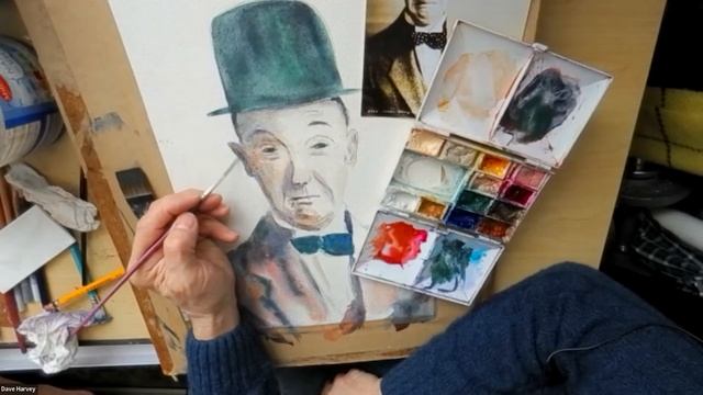 Stan Laurel Watercolour Portrait Study Demo and Guide смотреть онлайн
