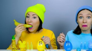 Голубая Еда или Жёлтая Еда?  Челлендж от Пико Поки