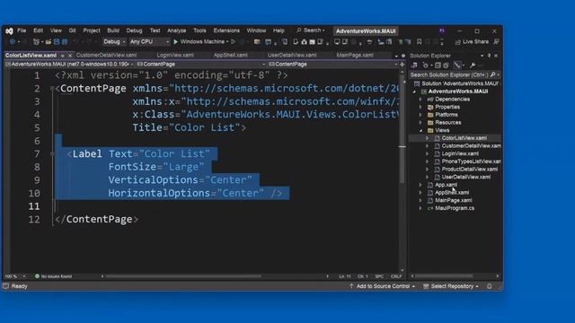 Navigate Between Screens (6 of 18) Создание приложений с помощью XAML и .NET MAUI (с русским перевод смотреть онлайн