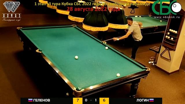 Геленов-Логин. 1 этап VI тура Кубка СБС 2022 года по свободной пирамиде смотреть онлайн