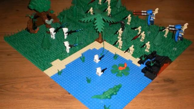 Lego Star Wars Kashyyyk swemp moc.WMV смотреть онлайн