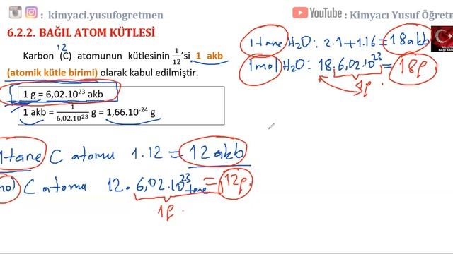 6.7.BAĞIL ATOM KÜTLESİ, İZOTOP VE ORTALAMA ATOM KÜTLESİ смотреть онлайн