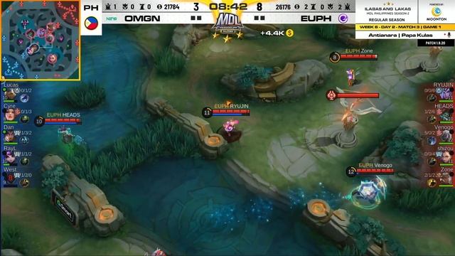 MDL PH S2 W6D2 EUPH vs OMGN Game 1 смотреть онлайн