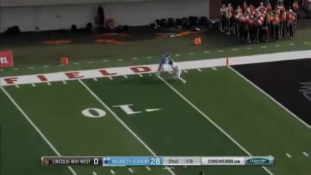 Nazareth Academy #81 Justin Weller 27yd TD Catch смотреть онлайн