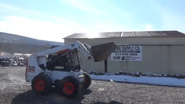 2005 Bobcat S220 Rubber Tire Skid Steer Loader 75HP Kubota Diesel 2200 LBS Lift Nice For Sale Nice смотреть онлайн