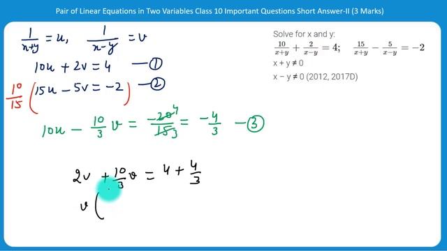 10/x+y+2/x-y=4 15/x+y-5/x-y=-2 Solve for x and y смотреть онлайн