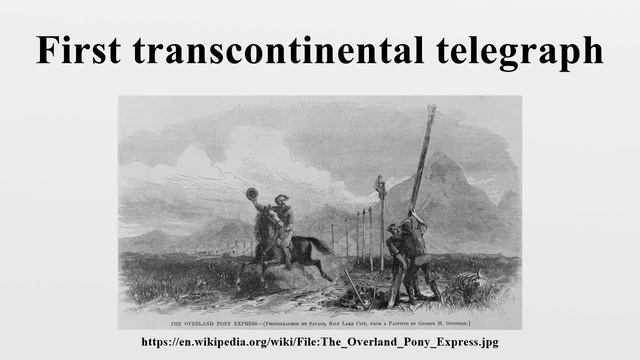 First transcontinental telegraph смотреть онлайн