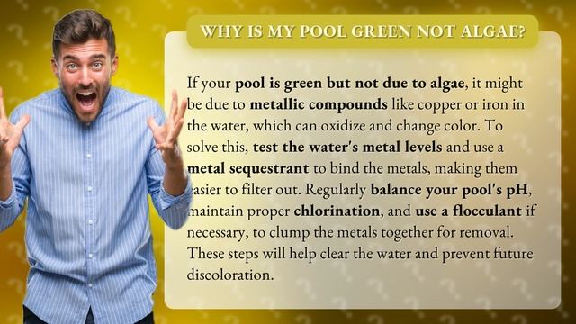 Why is my pool green not algae? смотреть онлайн