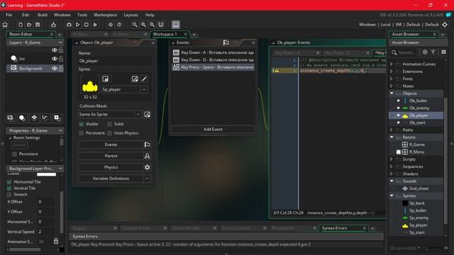 14. Space Invaders в Game Maker Studio 2 для начинающих смотреть онлайн