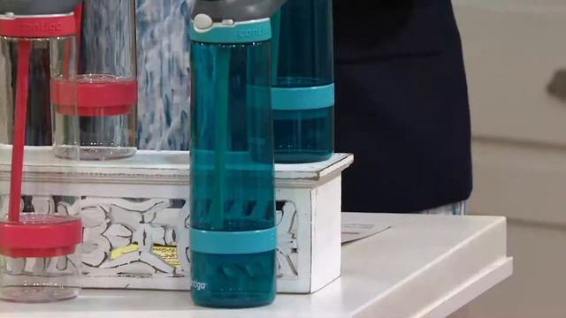 Contigo Set of 2 Fruit Infusion Water Bottles on QVC смотреть онлайн