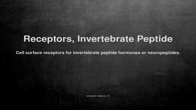 Medical vocabulary: What does Receptors, Invertebrate Peptide mean смотреть онлайн