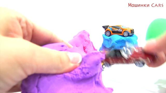 Kinetic sand Mad Mattr and little rainbow cars смотреть онлайн