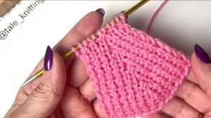 Убавление петель в резинке 1х1. Получается очень симпатично👌