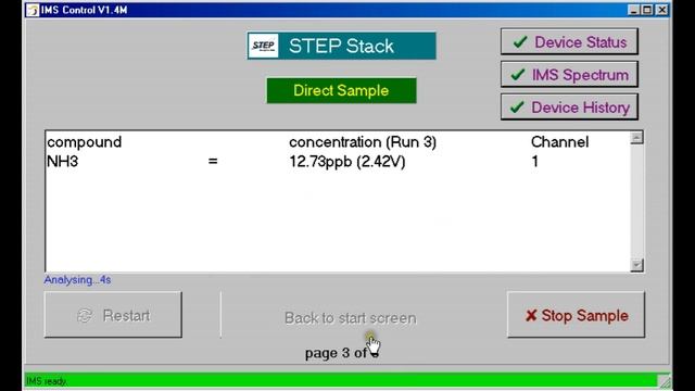 IMS measurement of substance NH3 (Ion mobility spectrometer) смотреть онлайн