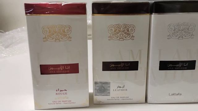 Ana Abiyedh Collection | Lattafa Perfumes | LEATHER | ROUGE |  انا الابيض لطافة |