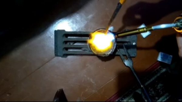 ПЛАВКА СЕРЕБРА  меньше минуты , MELTING OF SILVER