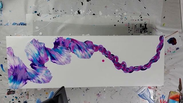 29. Violet, Purple and Turquoise Dutch Pour Technique - Acrylic Pouring - Fluid Art - смотреть онлайн