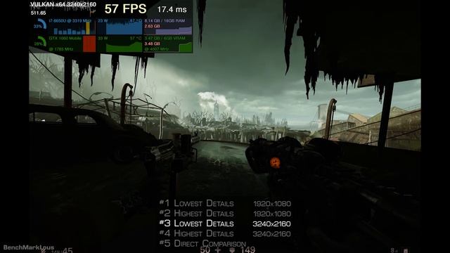 Wolfenstein 2 - The New Colossus Benchmark - GTX 1060 M 6GB, i7-8650U (4.2Ghz) | Surface Book 2 15" смотреть онлайн