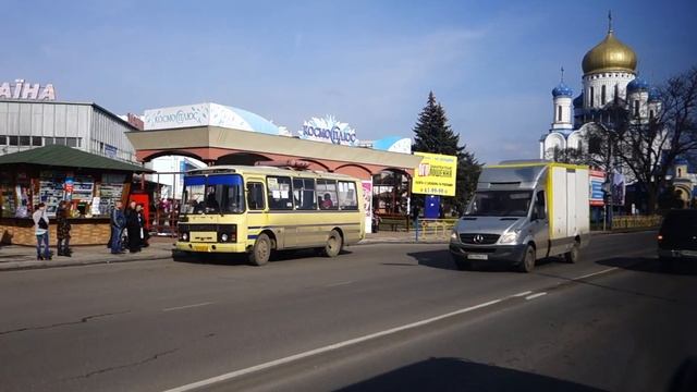 3.03.2016 / Вид з маршрутного автобуса номер 8 / м.Ужгород (ч1) смотреть онлайн