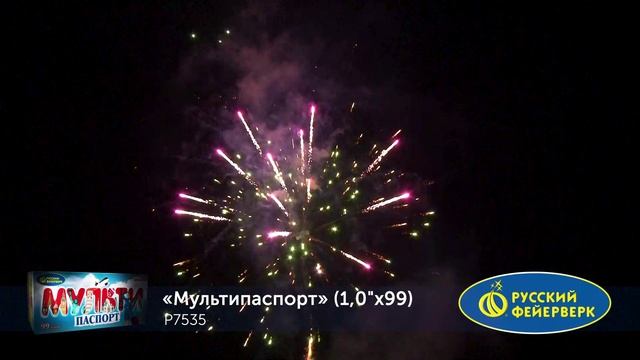 Фейерверк Р7535 "Мультипаспорт" (1" х 99 залпов) смотреть онлайн