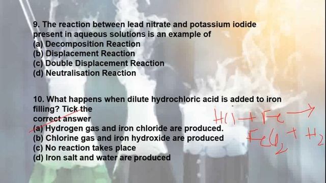 SOME IMPORTANT QUESTIONS (1 MARKS & 2 MARKS) CHEMICAL REACTIONS AND EQUATIONS смотреть онлайн