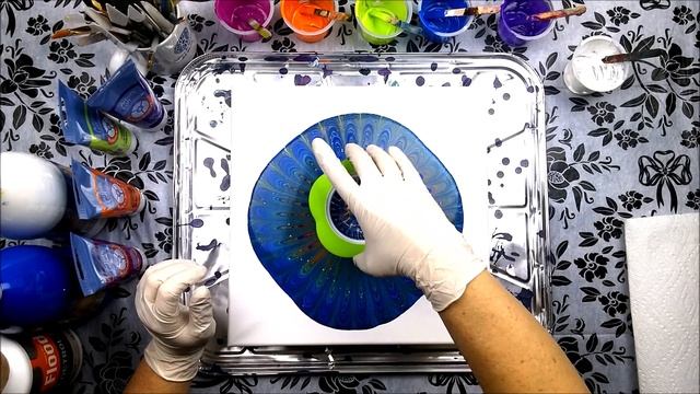 A Successful Sink Strainer Poured Painting Indigo Bohemian Art (21) смотреть онлайн