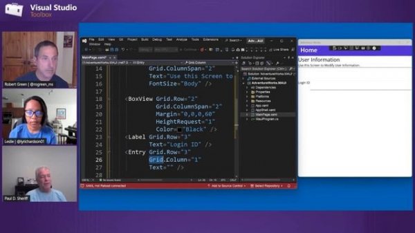 Design a Screen Using a Grid (3 of 18) Создание приложений с помощью XAML и .NET MAUI (с русским пер