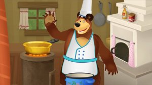 Медведь готовит для Маши и Панды | Мультик для детей