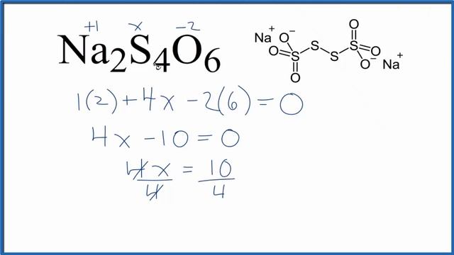How to find the Oxidation Number for S in Na2S4O6 (Sodium tetrathionate) смотреть онлайн