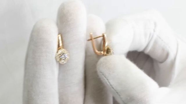 Золотые серьги с цирконием арт. 151221.10.20-326 смотреть онлайн