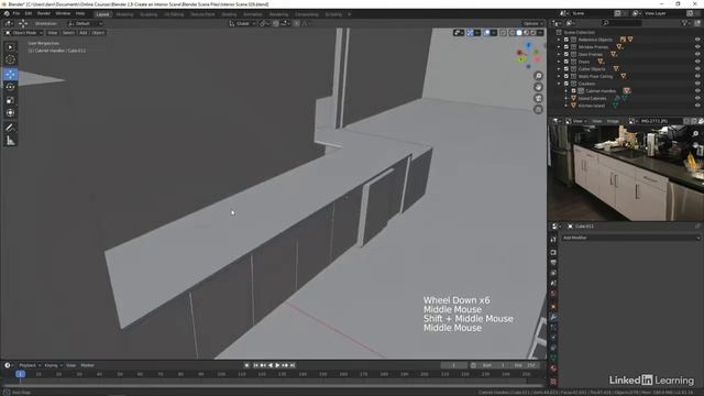 2. Modeling the Rooms - 23. Adding the kitchen cabinets and drawers смотреть онлайн