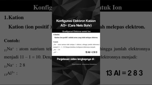 Cara Konfigurasi Elektron Kation Alumunium "Al3+" (Cara Niels Bohr) смотреть онлайн