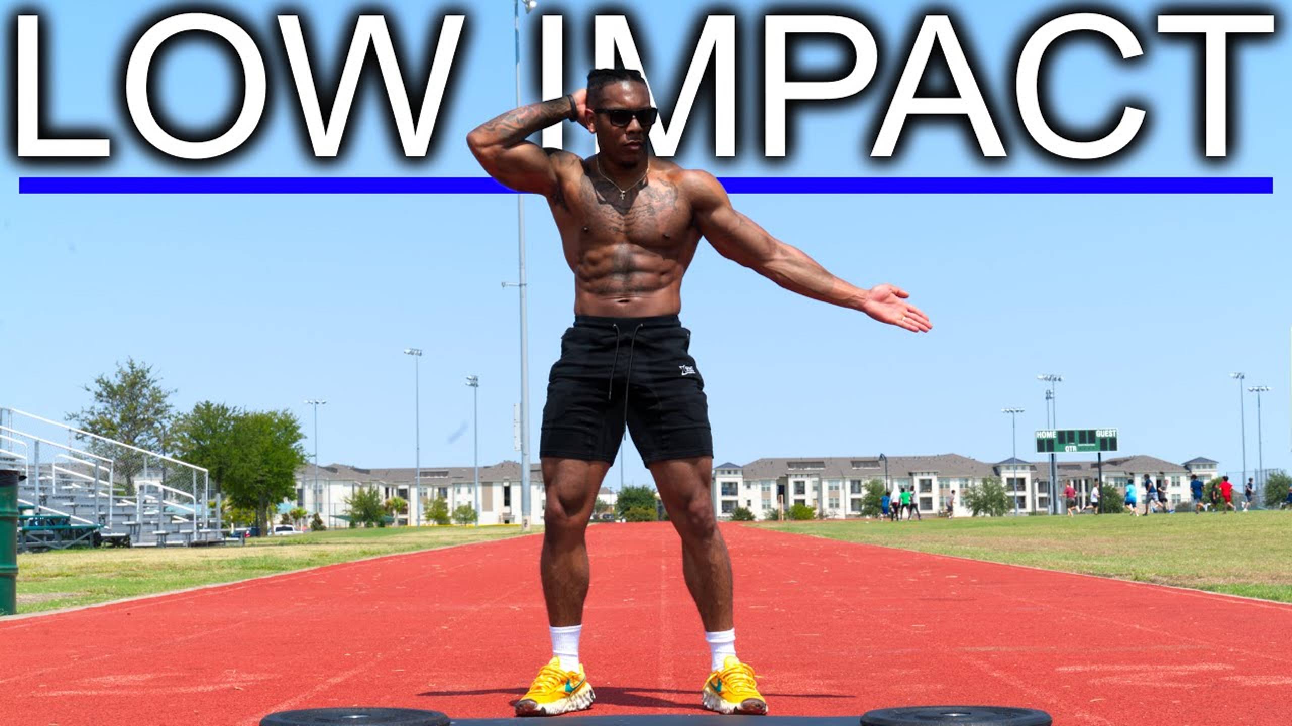 LOW IMPACT FAT BURNING HIIT WORKOUT (NO EQUIPMENT) - BullyJuice смотреть онлайн