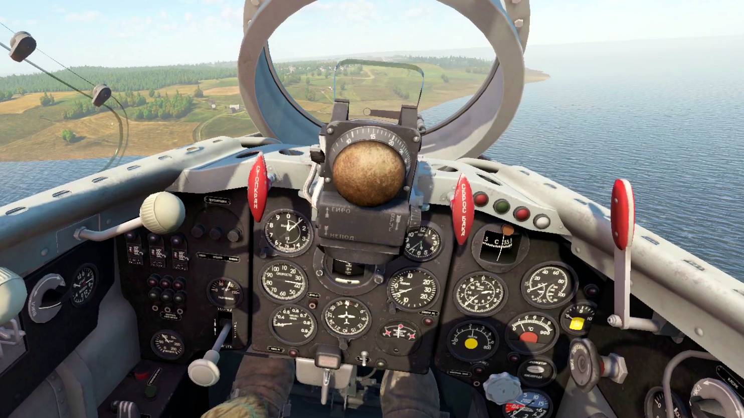 Вылет на Лавочкин Ла-15 в VR шлеме в War Thunder. Симуляторный режим. смотреть онлайн