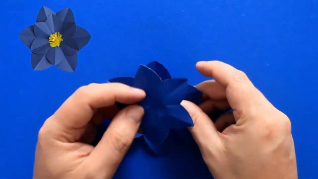 Hermosa flor de papel paso a paso 💐 Flor origami azul смотреть онлайн