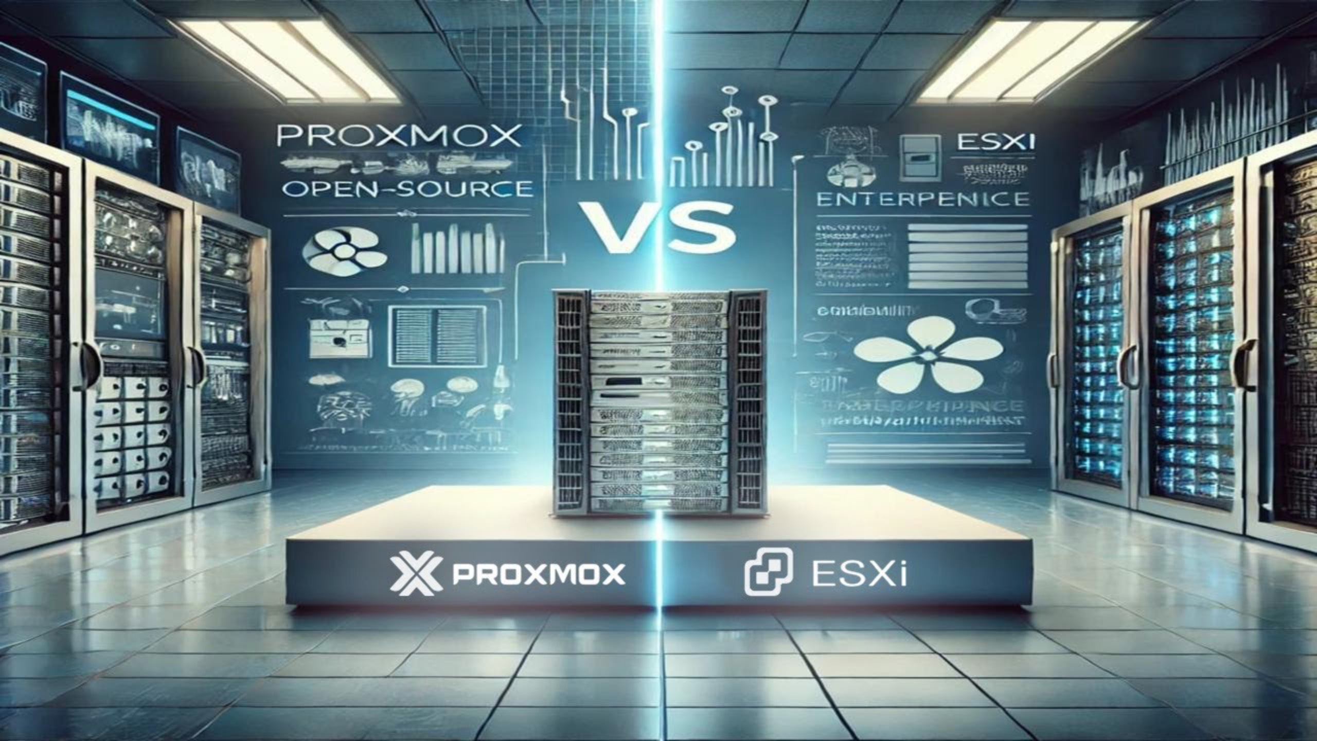 Обзор и настройка гипервизора ProxMox VE, сравнение с гипервизором VMWare ESXi смотреть онлайн