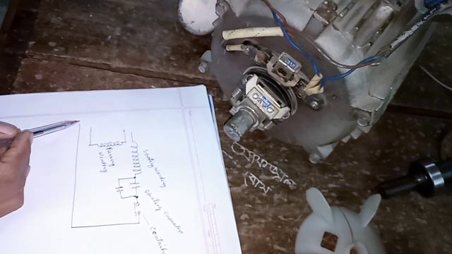 How to single phase Motor 1&2 Starting capacitor connection with centrifugal switch смотреть онлайн
