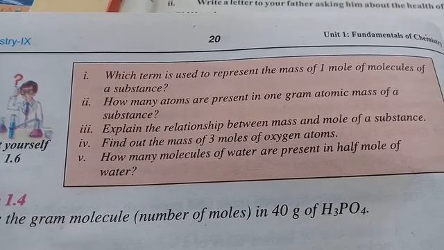 Chemistry Pre 9th || Test Yourself 1.5 & 1.6 ||