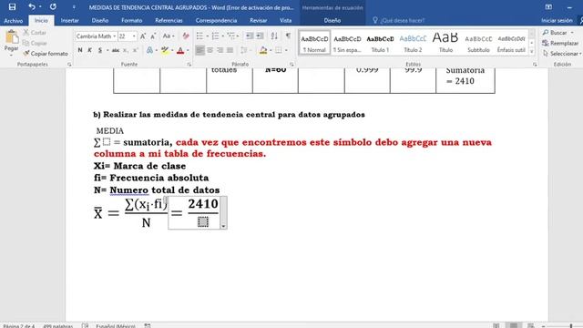 MEDIDAS DE TENDENCIA CENTRAL PARA DATOS AGRUPADOS смотреть онлайн