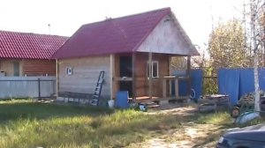 Строительство бани из бруса 150х100 см