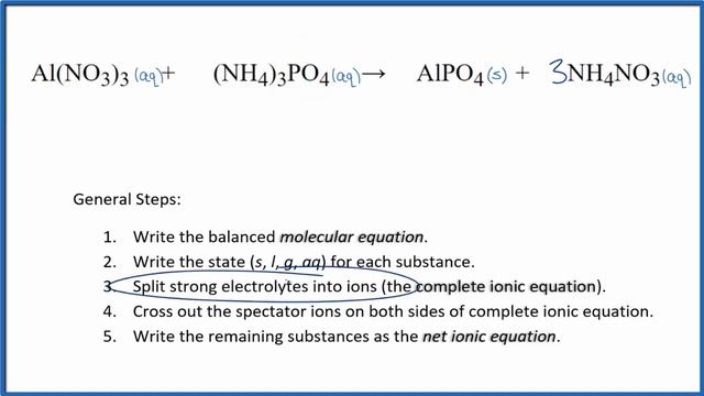 How to Write the Net Ionic Equation for Al(NO3)3 + (NH4)3PO4 = AlPO4 + NH4NO3 смотреть онлайн