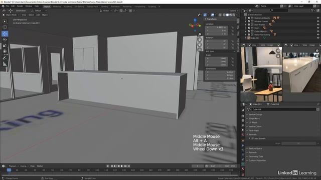 2. Modeling the Rooms - 20. Beginning the kitchen island смотреть онлайн